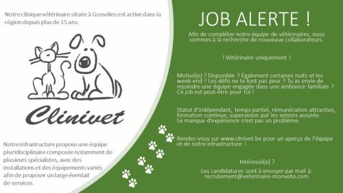 Clinivet recrute !