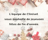 Nous serons fermés les 25/12 et 01/01