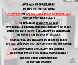 Retards et non annulation de rendez-vous